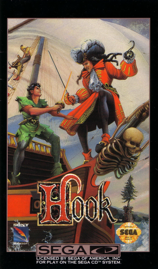 Hook (USA) Sega CD Game Cover